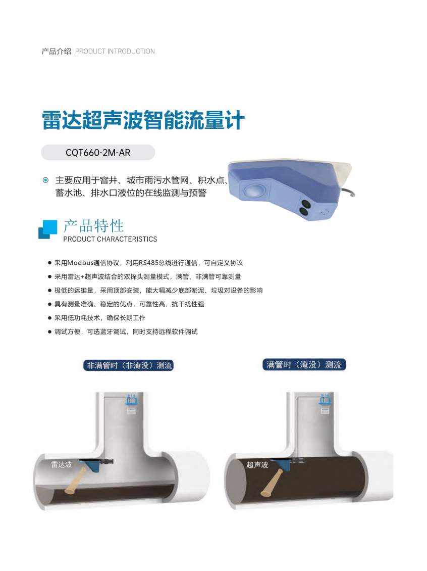 雷達超聲波流量計1